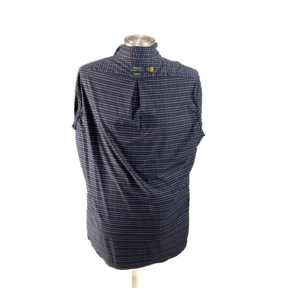 Polo Ralph Lauren Long Sleeve Plaid Blue Fit Shirt size Large - Picture 8 of 9